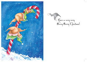 Candy Dancers Christmas greeting card