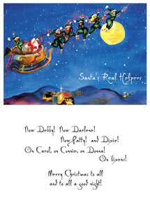 Santa's Real Helpers greeting card