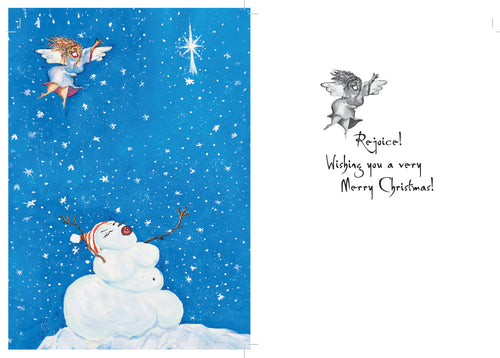 Snow woman Christmas card