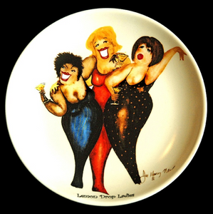 Martini-Themed Wild Women Dessert Plates