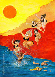 Taking The Plunge Greeting Card