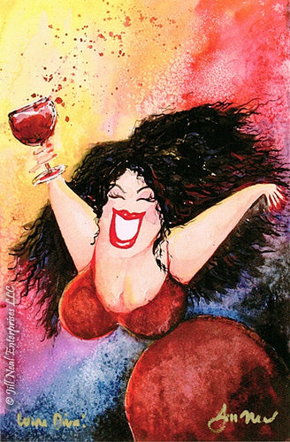 Wine Diva Greeting Card